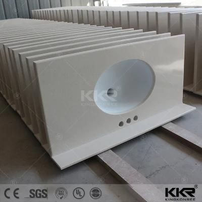 Custom Sizes Corian Solid Surface Aritificial Cultured Marble Hotel Bathroom Vanity Top