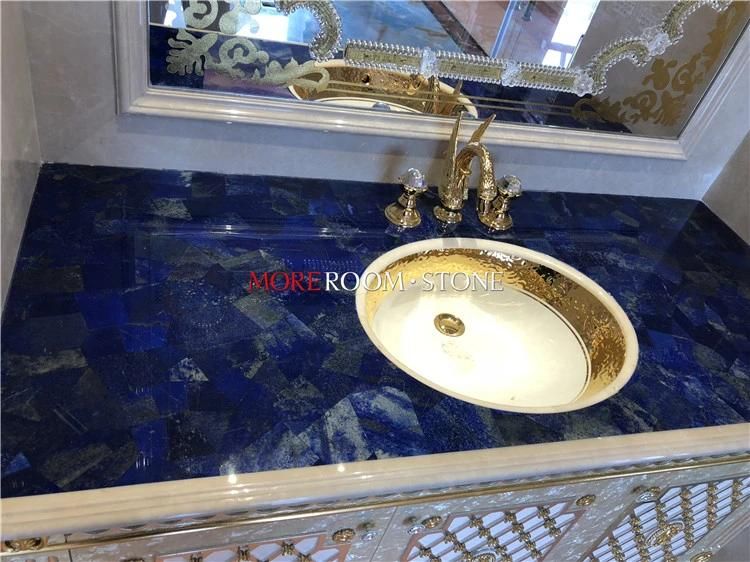 Villa Wall Countertop Decor Lapis Lazuli Blue Stone