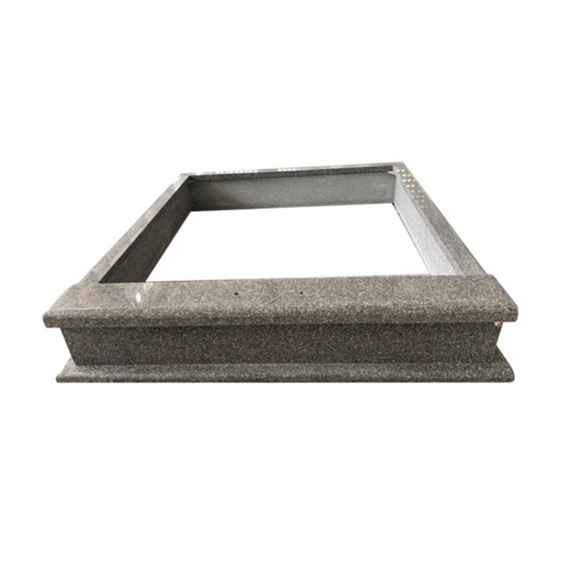 G664 Misty Brown Granite Double Monument Tombstone Polished