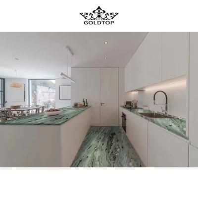 The High Grade Natural Stone Polished/Honed Surface Kitchen/Bathroom/ Living Room Green Cold Ice Jade Marble for Home