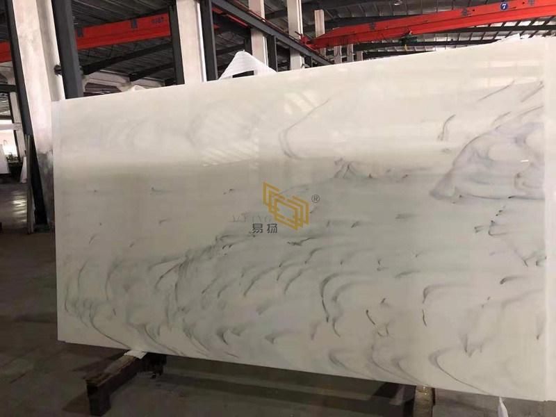 Nano White Crystallized Glass Panel Artificial Marble for Kitchen/Countertop/Flooring/Wall/Vanity Top