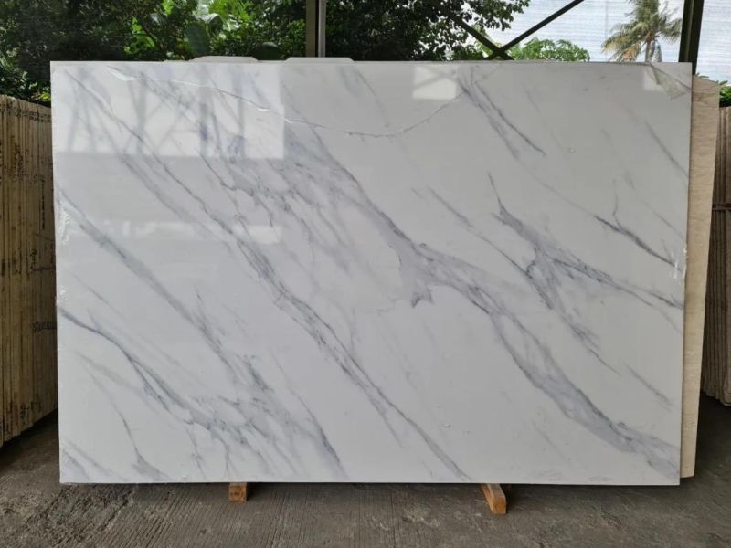 Calacatta Volakas White Artificial Marble Quartz for Countertops and Wall