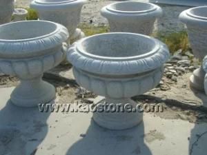 Popular Decorative Granite Vase Flower Planter Pots for Garden