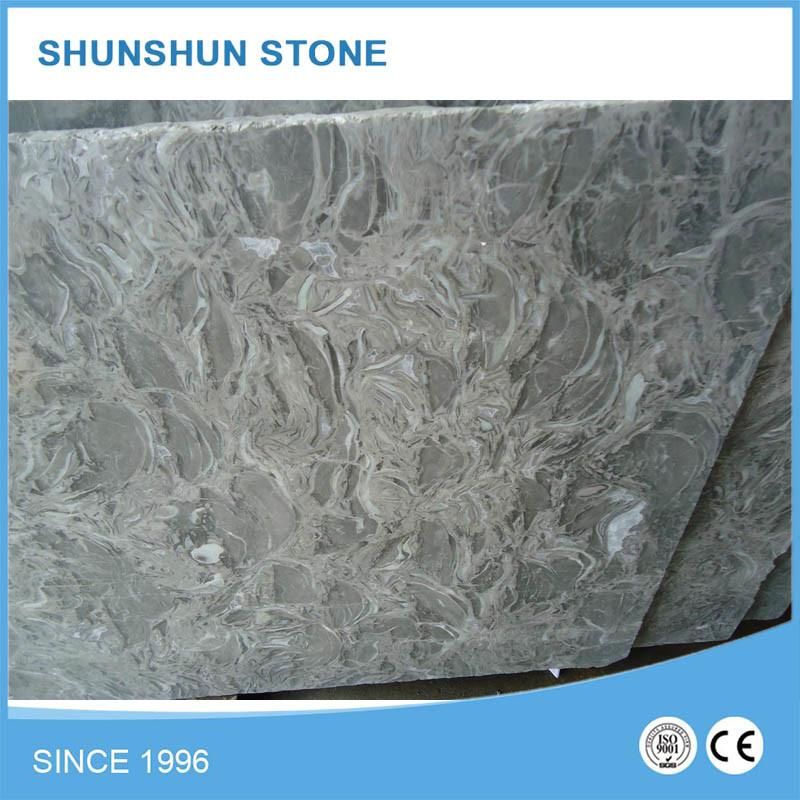 Grey China King Flower Marble Slabs for Wall and Flooring