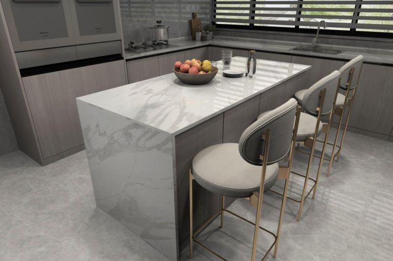 Whtie Calacatta Natural Italian Marble Table Background Flooring