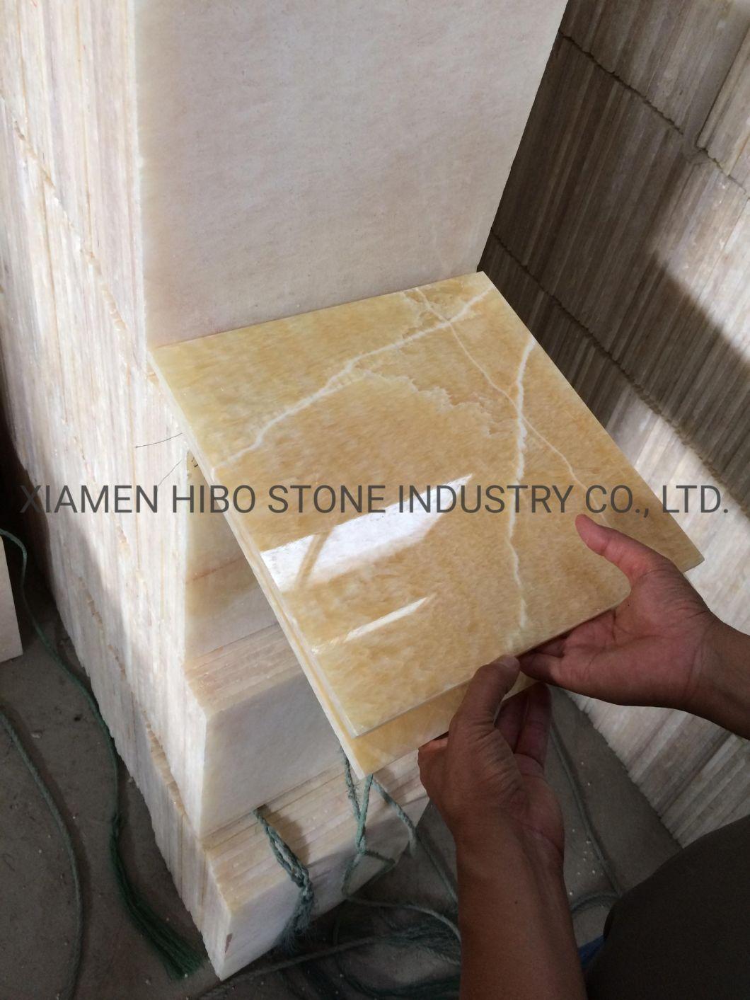 Natural Stone Beige Honey Onyx Polished 12X12 Wall and Floor Tile