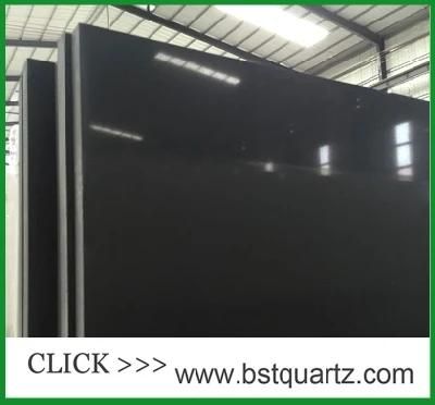 Pure Black Engineered Quartz Stone Slab