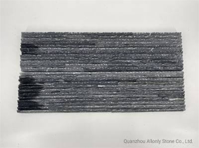 Exterior or Interior Wall Culture Stone Tile Panels Black Slate Waterfall Veneer