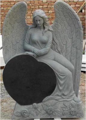 Angle Heart Granite Tombstone Headstone Monument