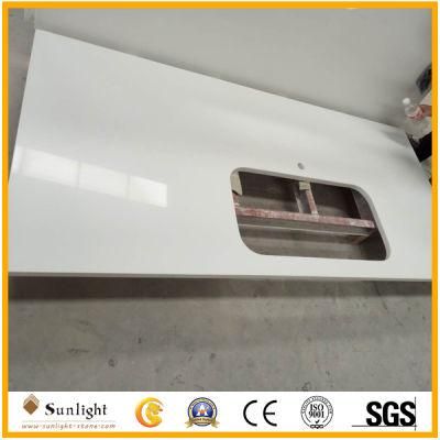 Artificial Pure White Quartz Stone Countertops for Kitchen/ Bathroom Project