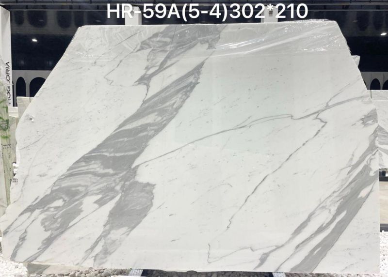 Whtie Calacatta Natural Italian Marble Table Background Flooring