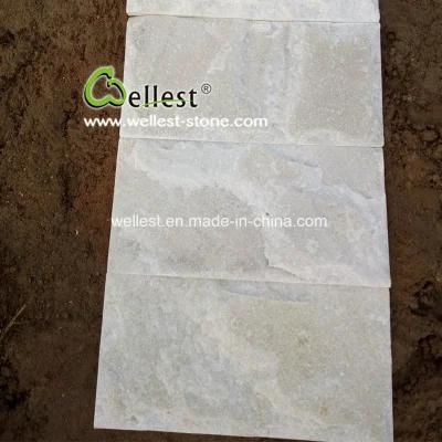 Split Face White Beige Quartzite Mushroom Stone Tiles