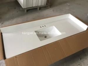 Vanity Tops with Back&Side Splash and Internal Rectangle Sink