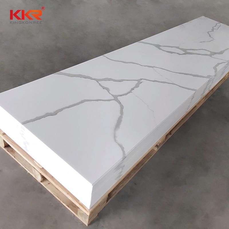 Carrara Marble Solid Surface Stone Kitchen Island Material Kitchen Counter Tops Worktops Solid Surface Sheet