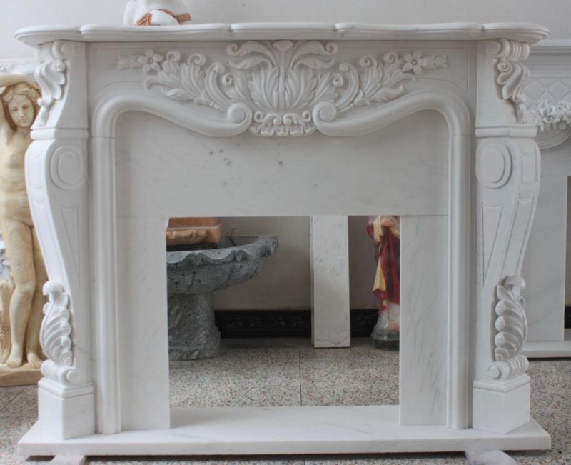 Decoration Hand Carving Any Kind of Marble Stone Fireplace Surround