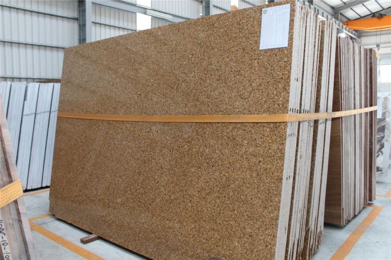 Gold Carioca Granite Natural Yellow Granite Polised Slabs Customized Tile for Building Fecade Wall