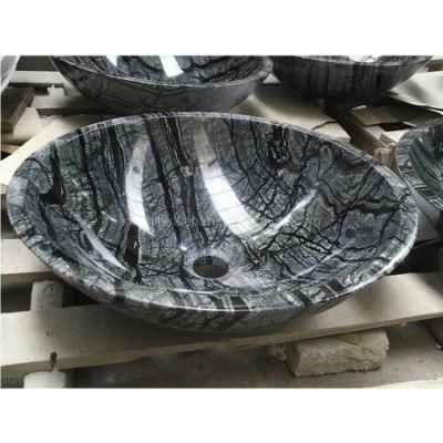 Marble Basin Washroom/Bathroom Grey Timber/Big Flower Green/Nero Marquina/Dark Emperador/Violet Sinks