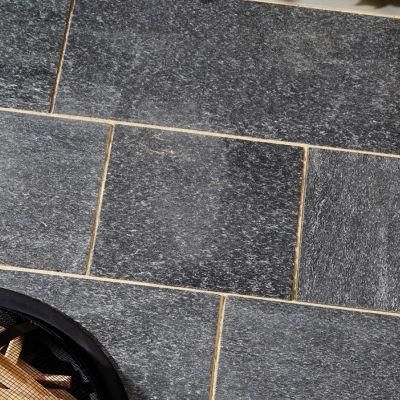 Flamed Black Quartzite Flooring Stone Tile