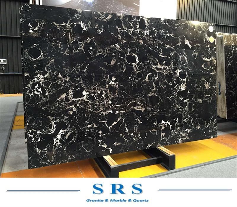 Polished Century Ice Black Marble for Countertops/Vanitytops/Hotel Design/Flooring/Wall