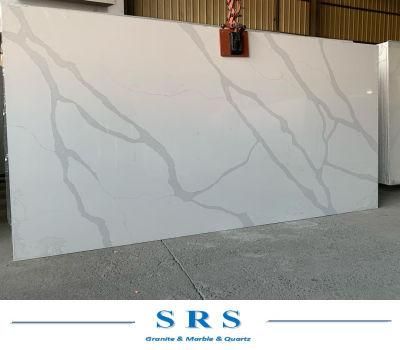 Calacatta White Artificial Quartz Slab for Countertop Top/Flooring/Indoor Decoration