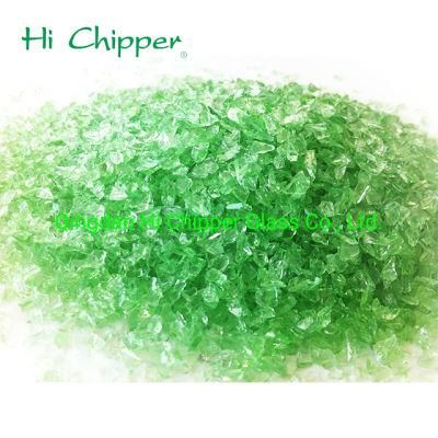 Terrazzo Flooring Broken Light Green Glass Rocks Decoration