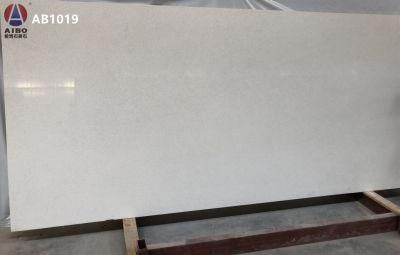 Artificial Workshop Slab White Quartz Stone for Countertop
