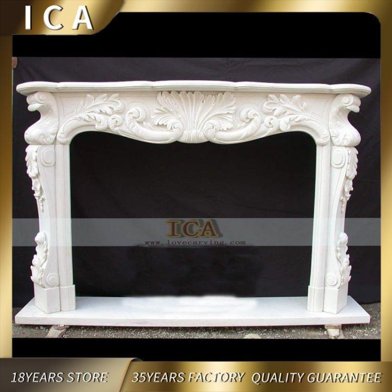 White Marble Fireplace Stone Stove Classical Fireplace