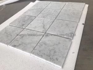 Polished Bianco Carrara White Cut to Size Marble Tile for Wall and Floor