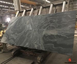 Galaxy Dark Green Granite Cross Cut Slabs with Leather Finish
