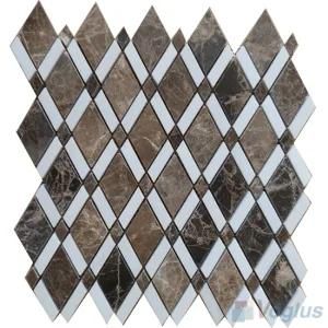 Emperador Polished Diamond Marble Mosaic Tiles
