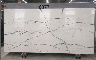Popular Building Material Calacatta Artificial Marble Quartz Stone for Quartz Countertop