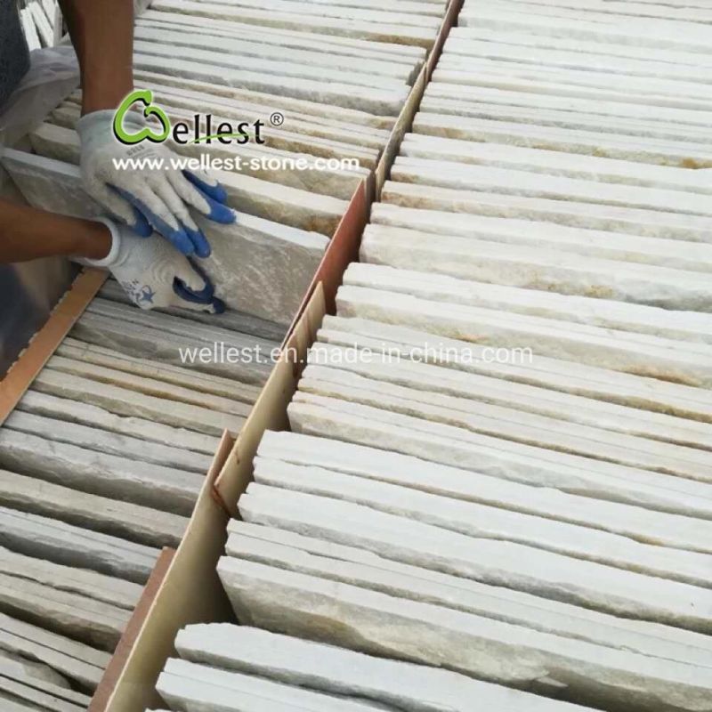 Cheap Price Natural White Quartzite Wall Stone Mushroom Stone