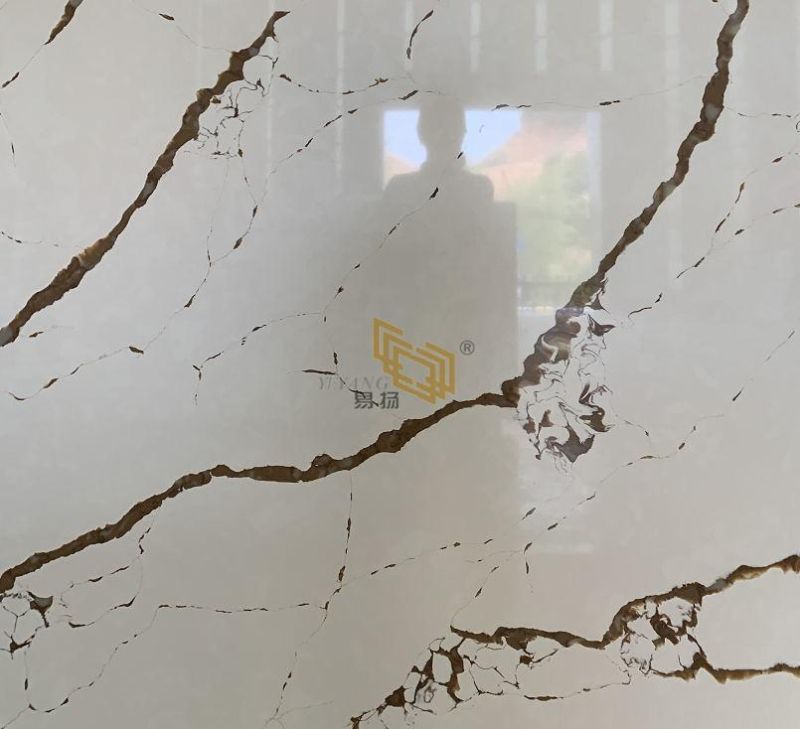 Calacatta Gold Quartz Slabs for Kitchen Island/Shower/Wall/Countertop