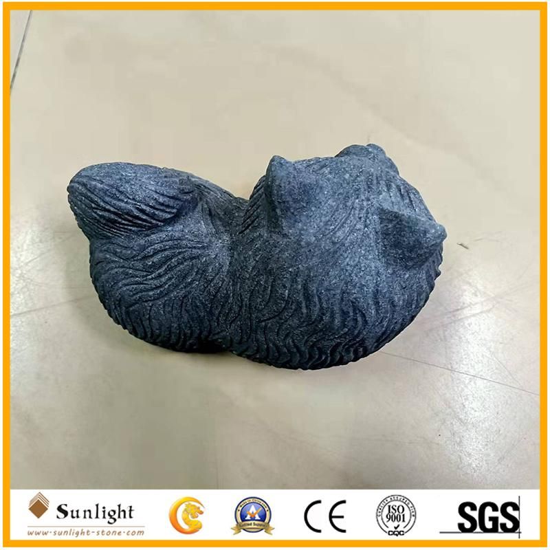Lovely Small Dog Angel Pet Stone Finish Grave Tombstone