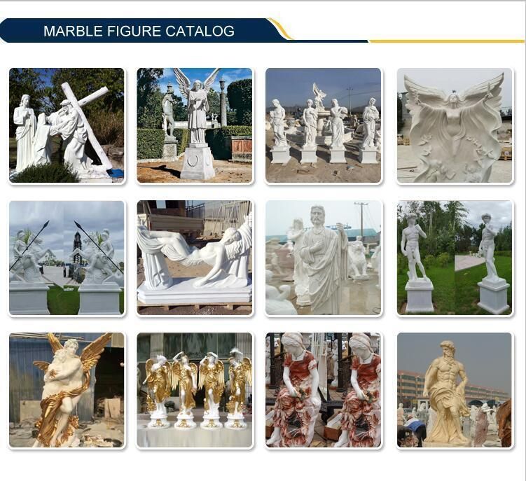 High Quality Hand Craved Lady Statue Marble Decorative Columns Pillars