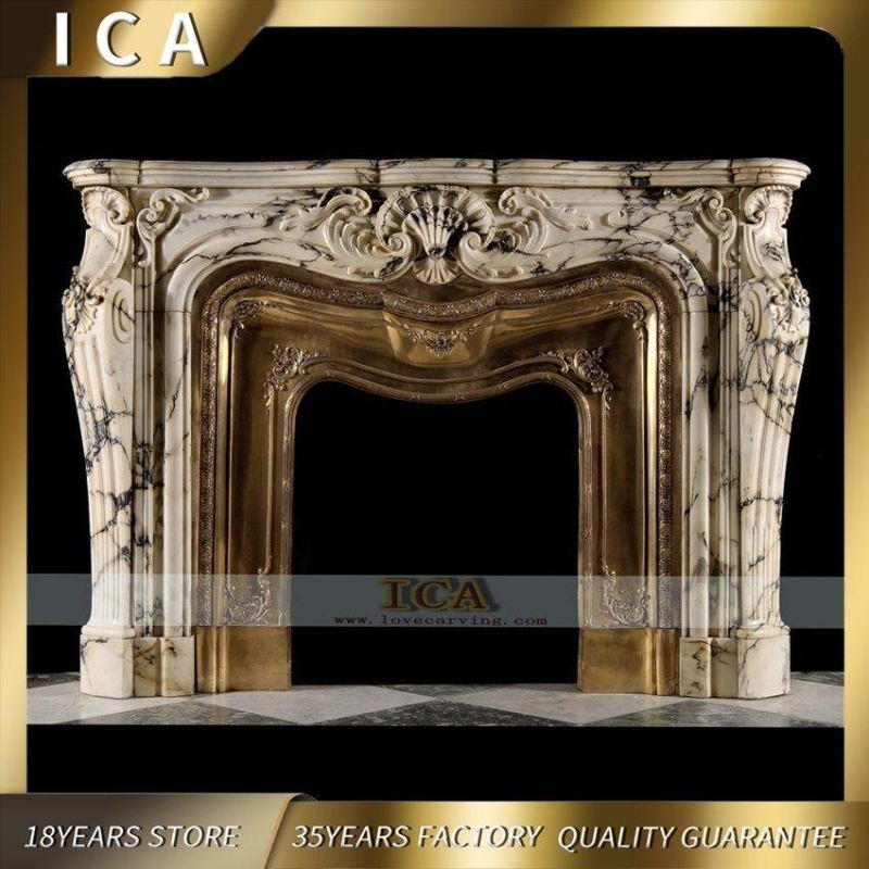Stone Carved Marble Fireplace Mantel Home Decoration Design Fireplace