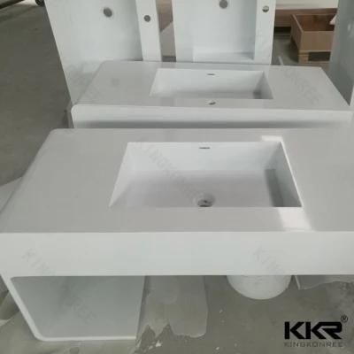 Customized Artificial Stone Resin Countertop Bathroom Vanity Top
