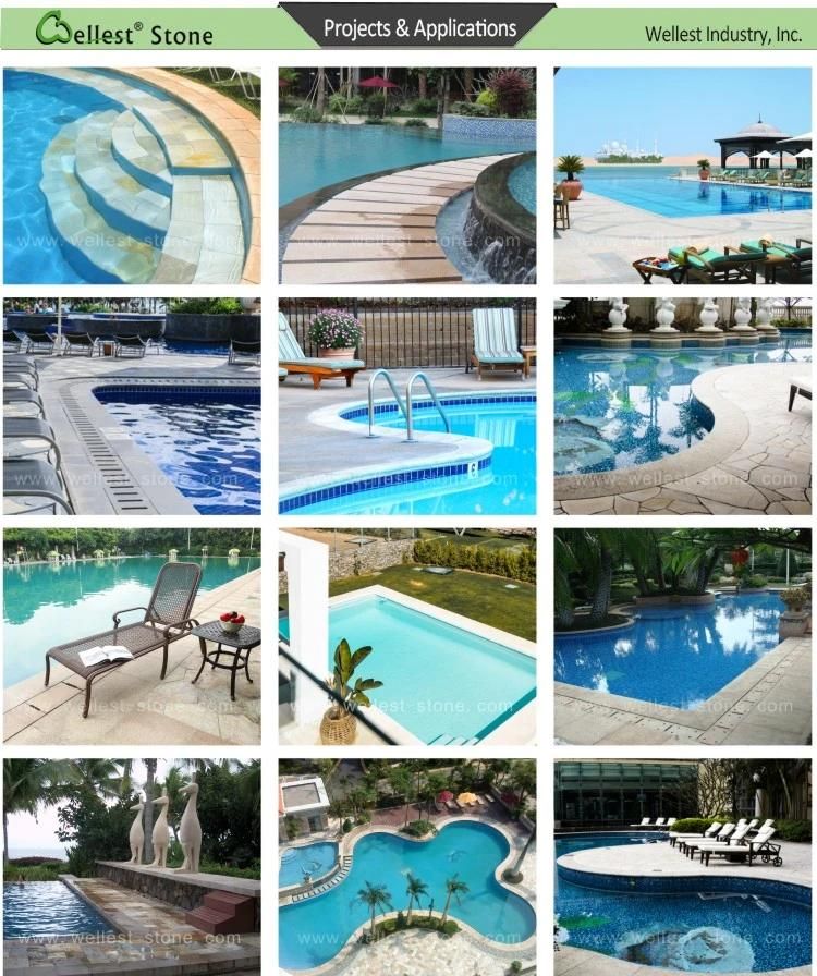 G682 Yellow Granite Drop Face Pool Coping