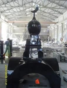Shanxi Black Russian Style Granite Tombstone
