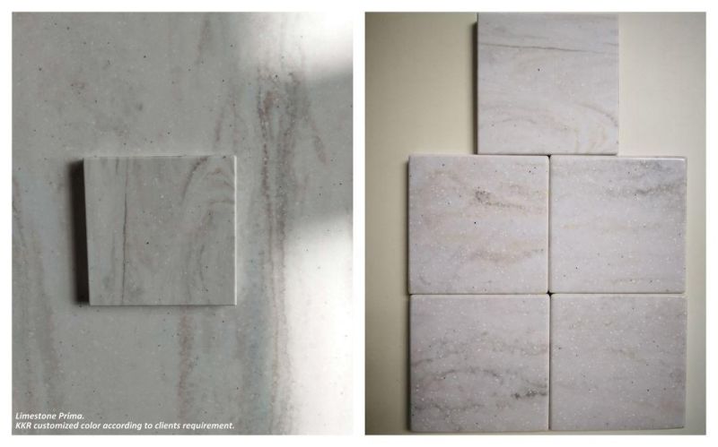 White Kitchen Countertop Pure Modified Grain Texture Color Acrylic Solid Surface