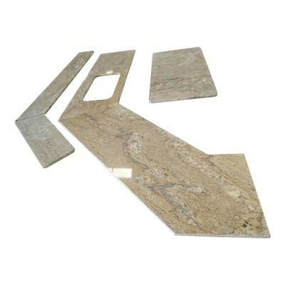 Custom Beautiful Natural Yellow Veins Granite Stone Kitchen Island Countertops