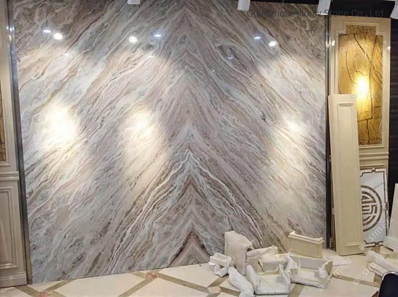 Fantacy Brown Kitchen Granite Slab Design for Countertop and Wall