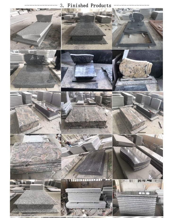 Misty Brown/Hot Sell Romania/Poland Style Granite Tombstone/Headstone for Cemetery Memorial