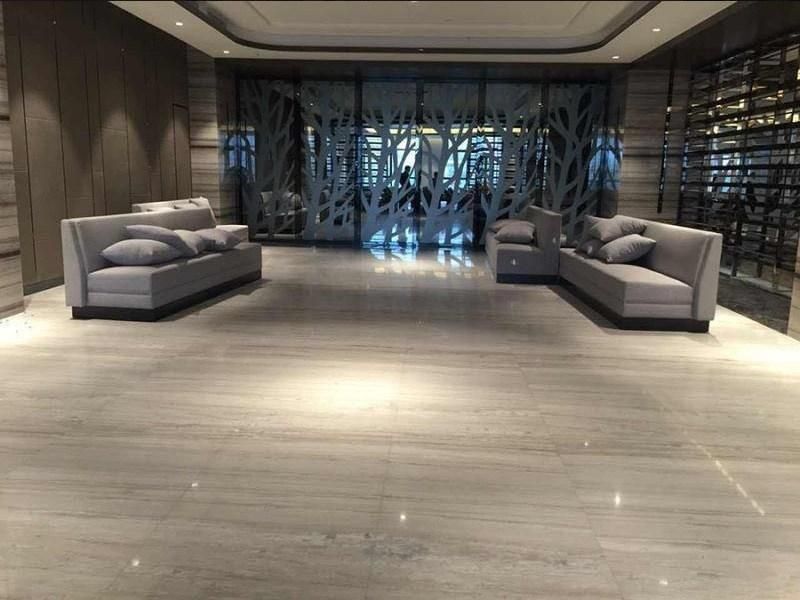 2020 Best Sale High Quality Grey Wooden Veins Marble Tiles Project