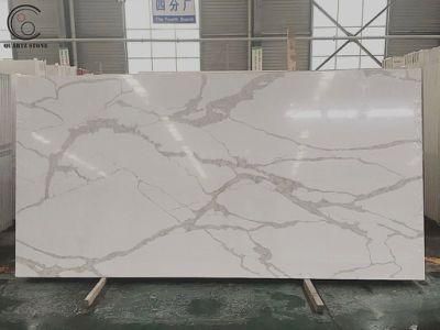93% High Quality Quartz Calacatta White Artificial Stone
