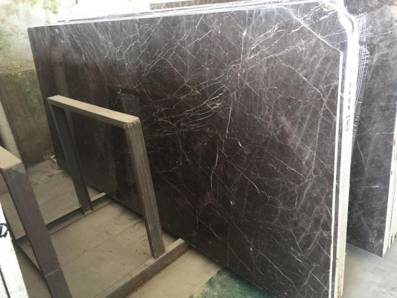 St. Laurent Marble Natural Brown Marble with White Gold Veins Polished Big Slabs