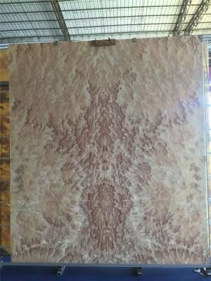 Landscape Marble Slabs Beige Bookmatch Tiles for Interior Wall Decoration
