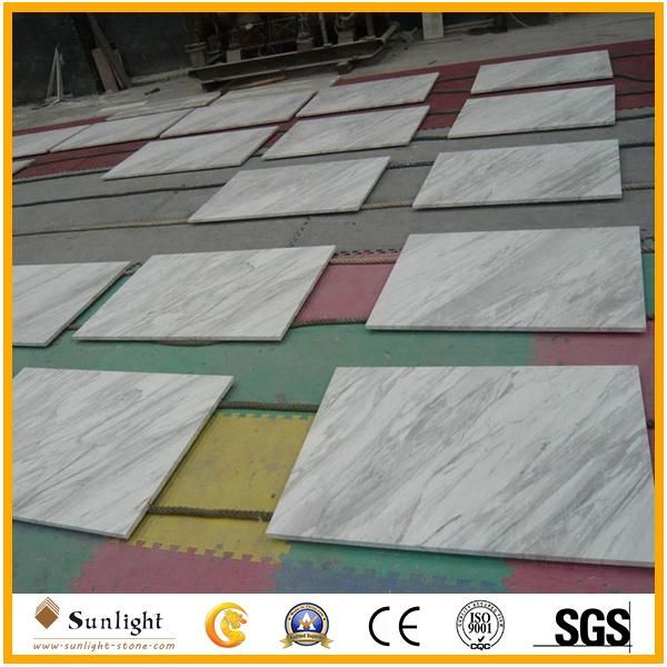 Customize Natural Volakas White Marble Floor Tiles for Kitchen/Bathroom Flooring