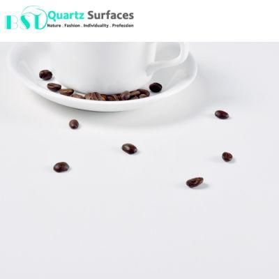 Guangdong Customized Arctic White Quartz Countertops with Double Edge
