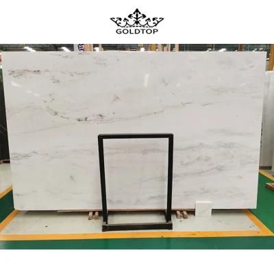 Polished Custom Marble Tile Slabs White Brown Natural Stone Marble Prefab Countertop Wall Floor Tiles Project Slab